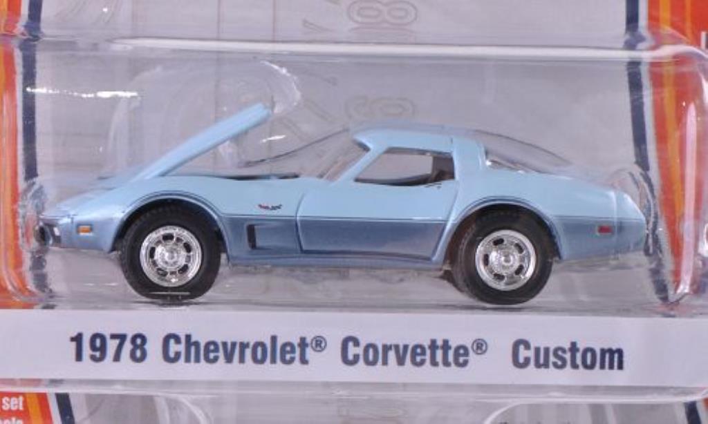 Chevrolet Corvette C3 1/64 Greenlight C3 blue/grey 1978 diecast model cars