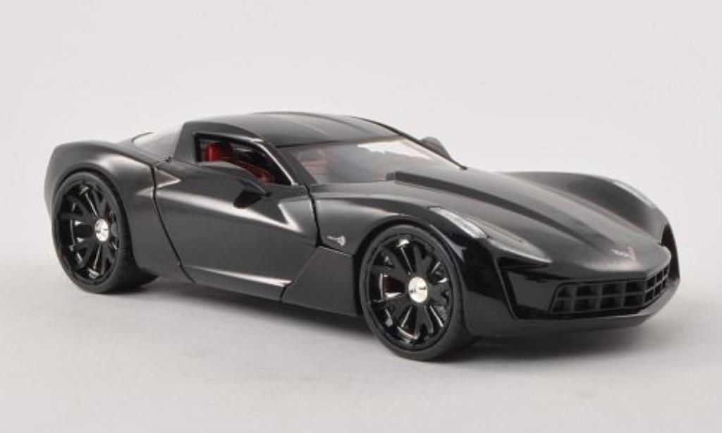 Chevrolet Corvette C6 1/24 Jada Toys C6 Concept black 2009 diecast model cars