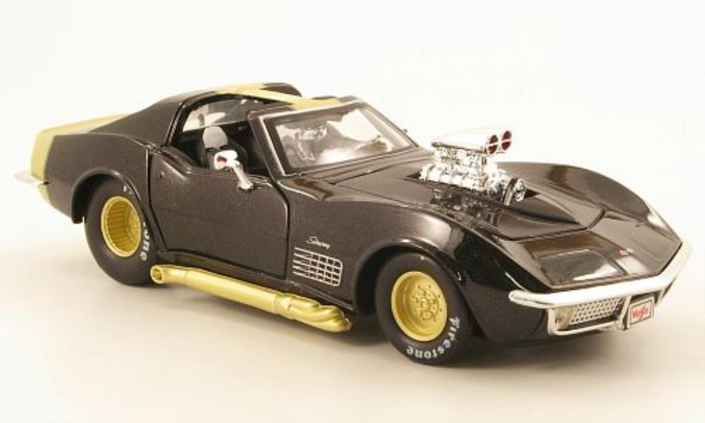 Chevrolet Corvette C3 1/24 Maisto C3 black/gold 1970 diecast model cars