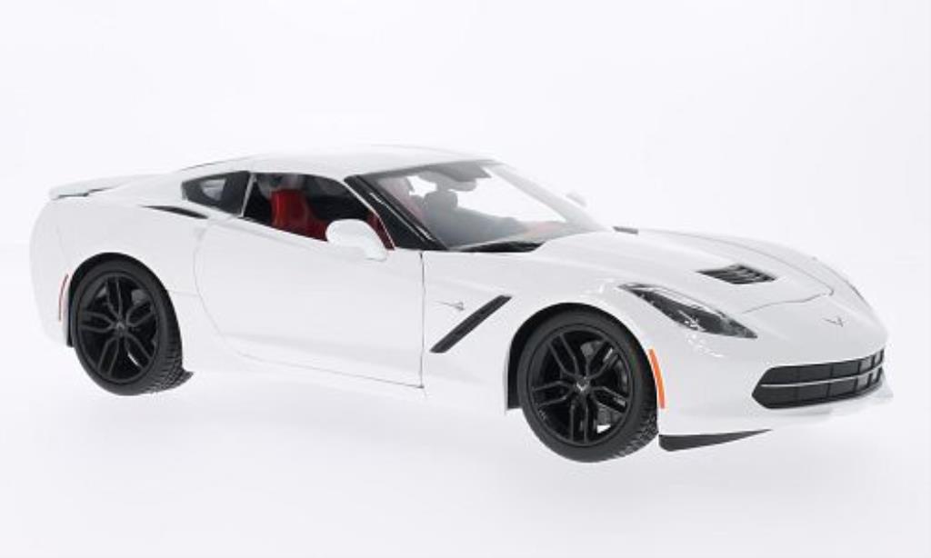 Chevrolet Corvette C7 1/18 Maisto C7 Z51 (C7) white 2014 diecast model cars