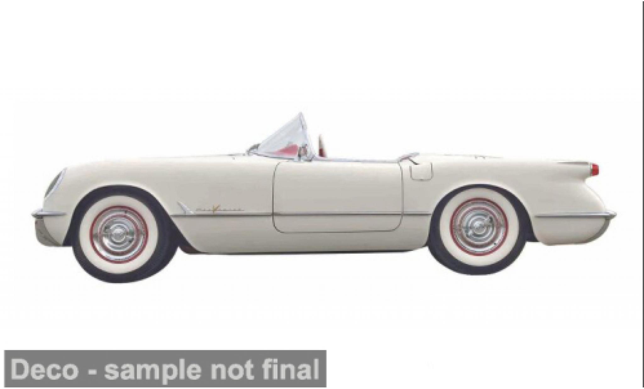Chevrolet Corvette 1/64 Maisto white 1955 1:64 diecast model cars