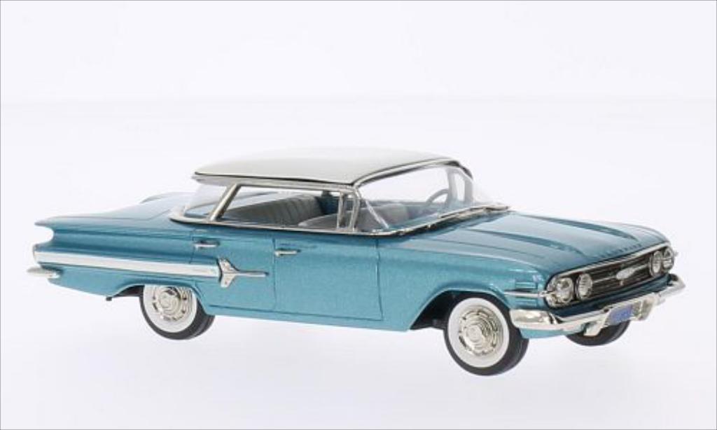 Chevrolet Impala 1/43 Brooklin 4-door Hardtop Sport Sedan metallic turkis/white 1960 diecast model cars