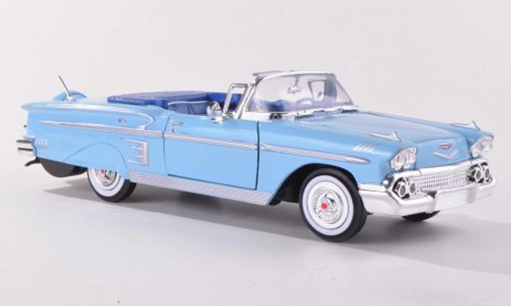 Chevrolet Impala 1/24 Motormax Convertible blue 1958 diecast model cars