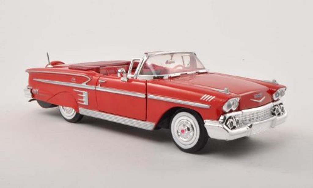 Chevrolet Impala 1/24 Motormax Convertible red 1958 diecast model cars