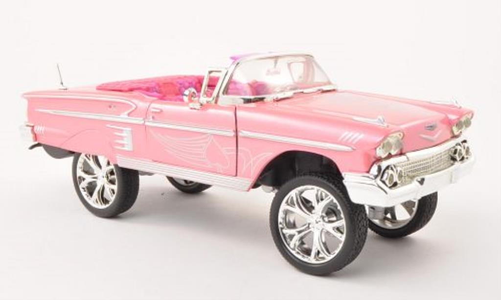 Chevrolet Impala 1/24 Motormax High Rider pink mit Dekor 1958 diecast model cars