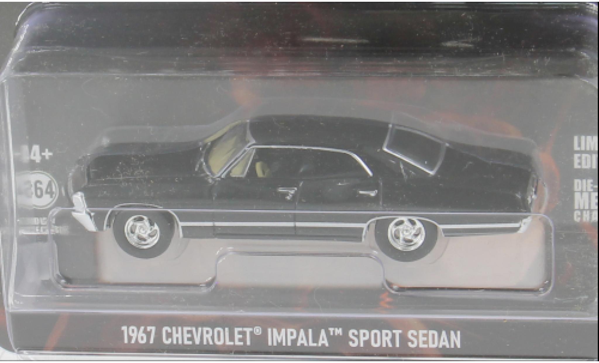 Chevrolet Impala 1/64 Greenlight Sport Sedan black 1967 1:64 diecast model cars