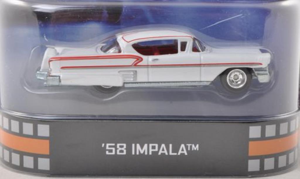 Chevrolet Impala 1/64 Hot Wheels white/red American Graffiti 1958 diecast model cars