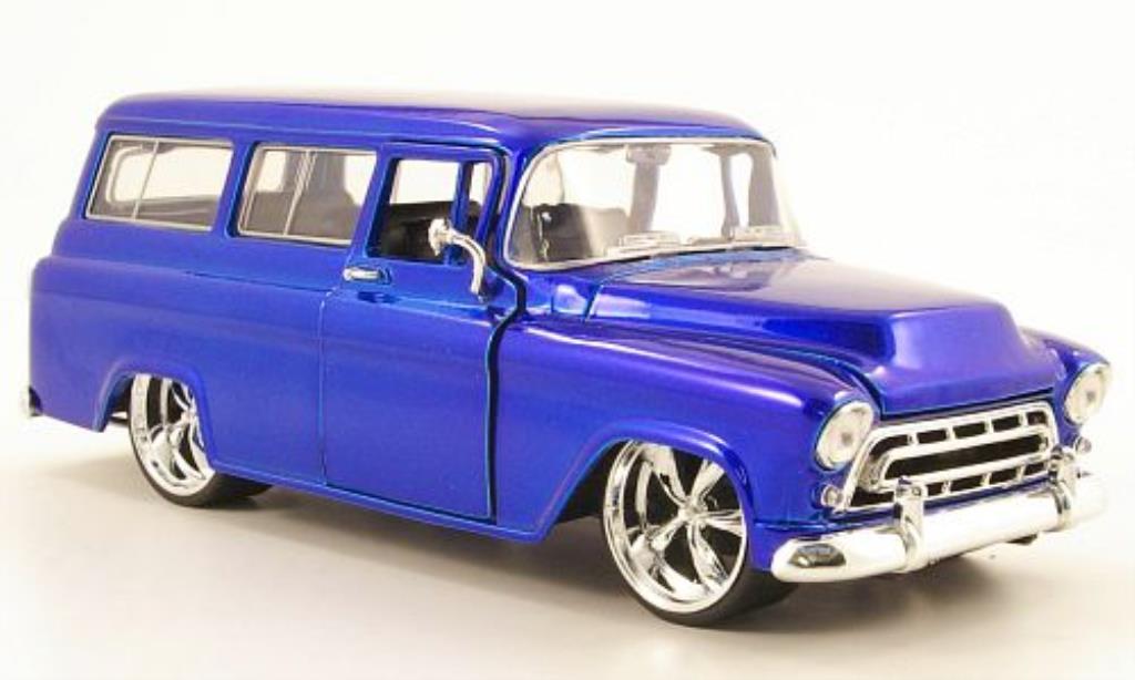 Chevrolet Suburban 1/24 Jada Toys blue 1957 diecast model cars