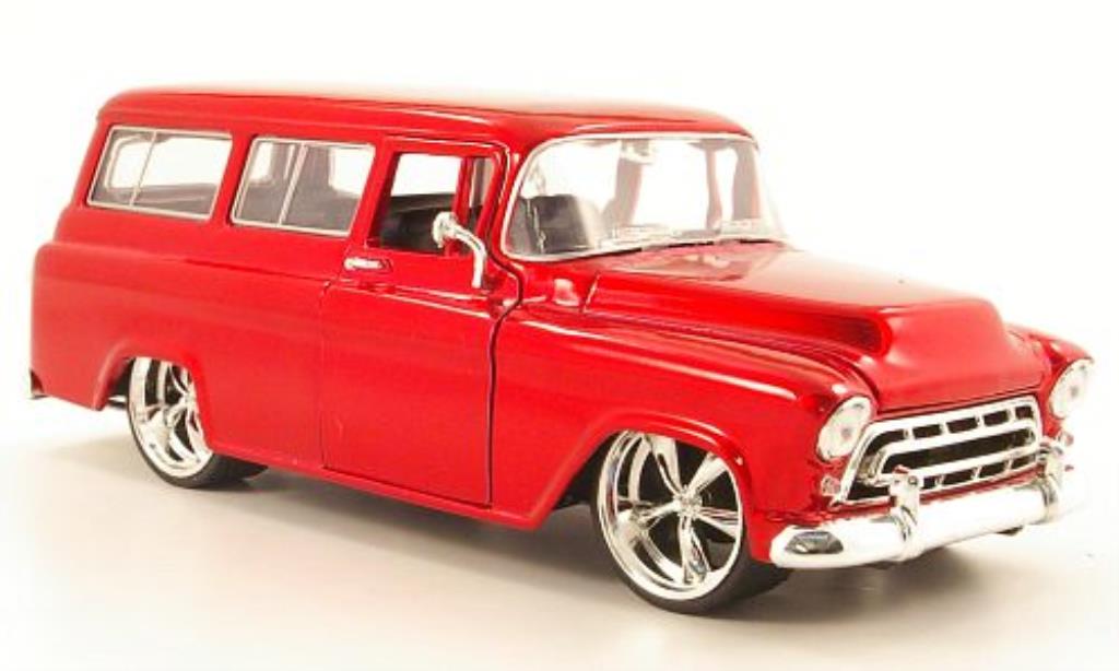 Chevrolet Suburban 1/24 Jada Toys red 1957 diecast model cars