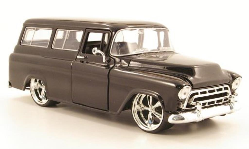 Chevrolet Suburban 1/24 Jada Toys black 1957 diecast model cars
