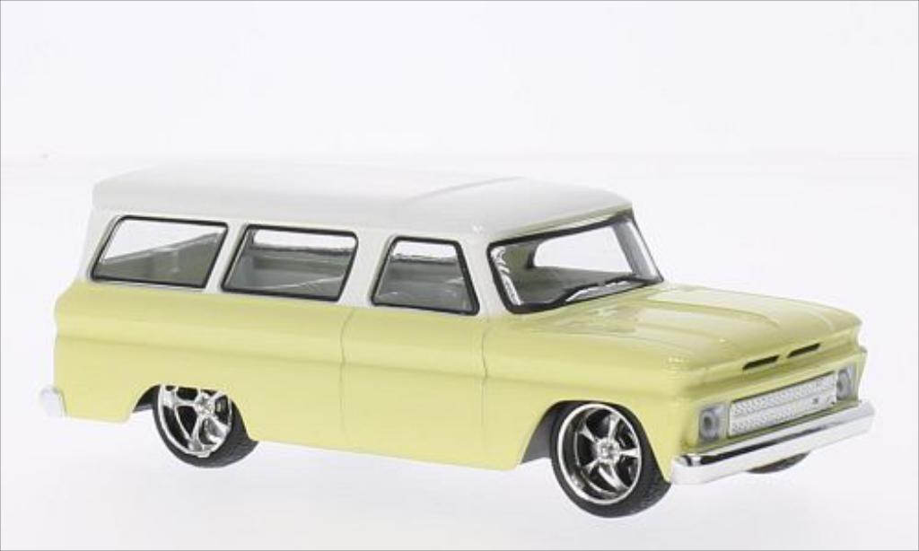 Chevrolet Suburban 1/43 Greenlight Tuning yellow/white 1966 diecast model cars