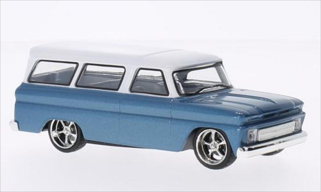 Chevrolet Suburban 1/43 Greenlight Tuning metallic blue/white 1966 diecast model cars