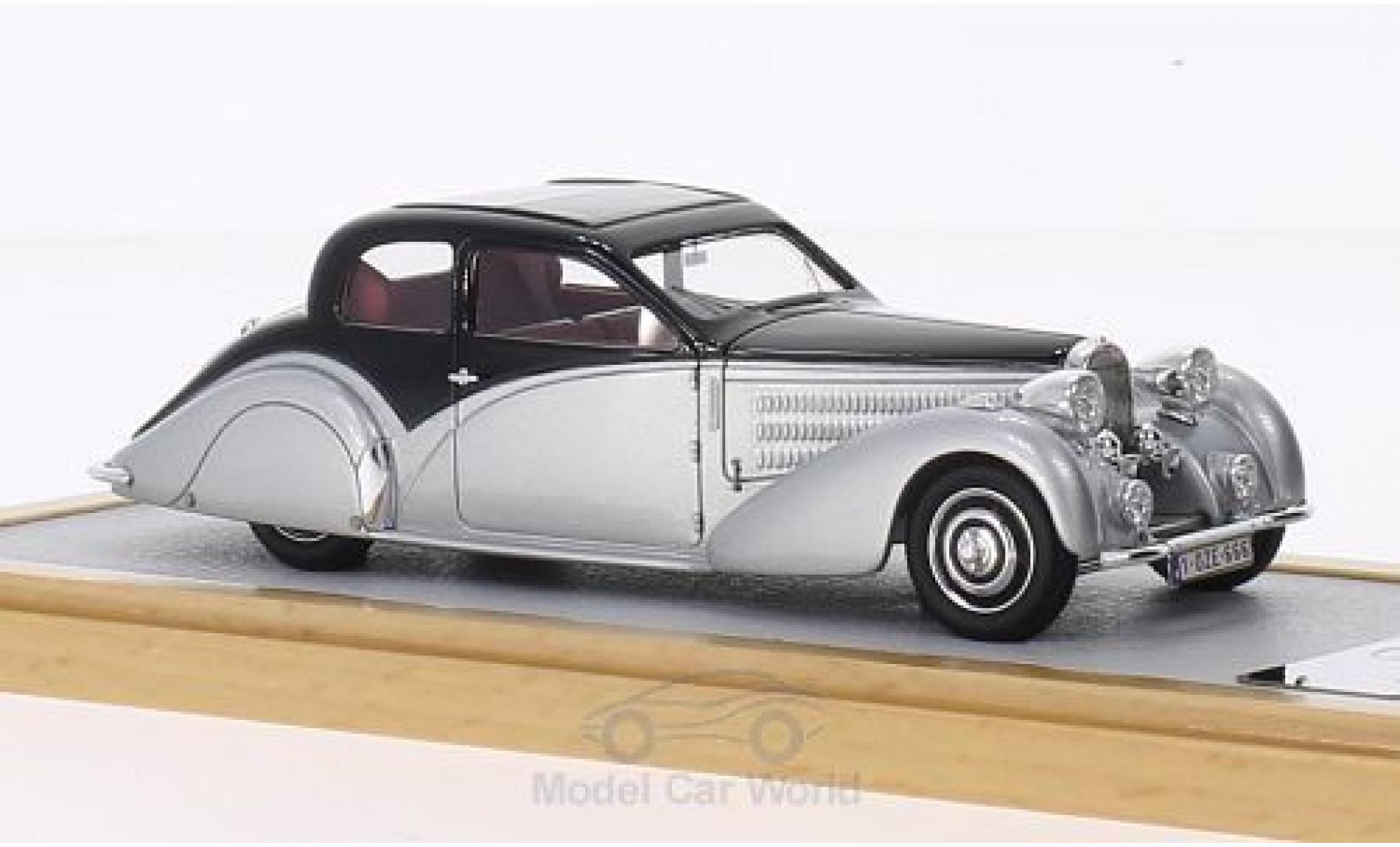 Bugatti 57 SC 1/43 Chromes Type Coach Ventoux Gangloff Speciale Roussel black/grey RHD 1937 diecast model cars