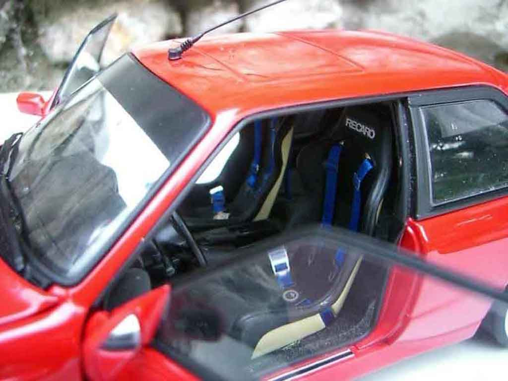 Bmw M3 coupe jantes BBS E30 red pneux taille basse 1/18 Autoart