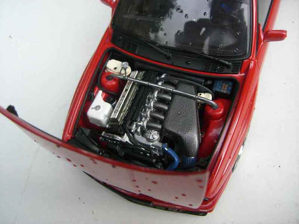 Bmw M3 coupe jantes BBS E30 red pneux taille basse 1/18 Autoart