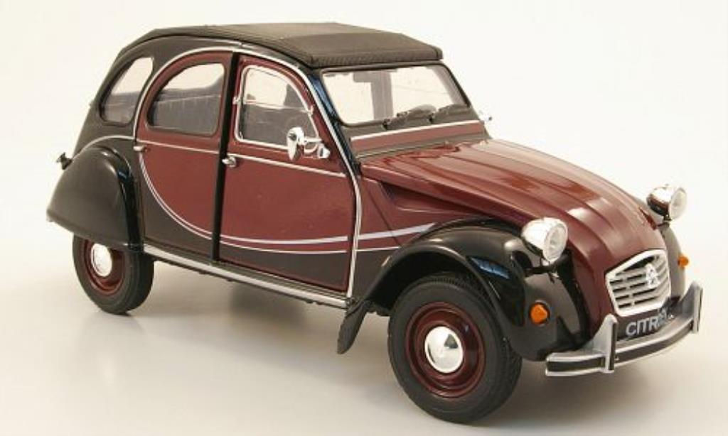 Citroen 2CV 1/24 Welly 6 Charleston red/black diecast model cars