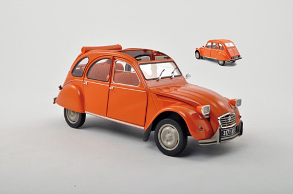 Citroen 2CV 1/18 Norev 6 orange 1975 diecast model cars