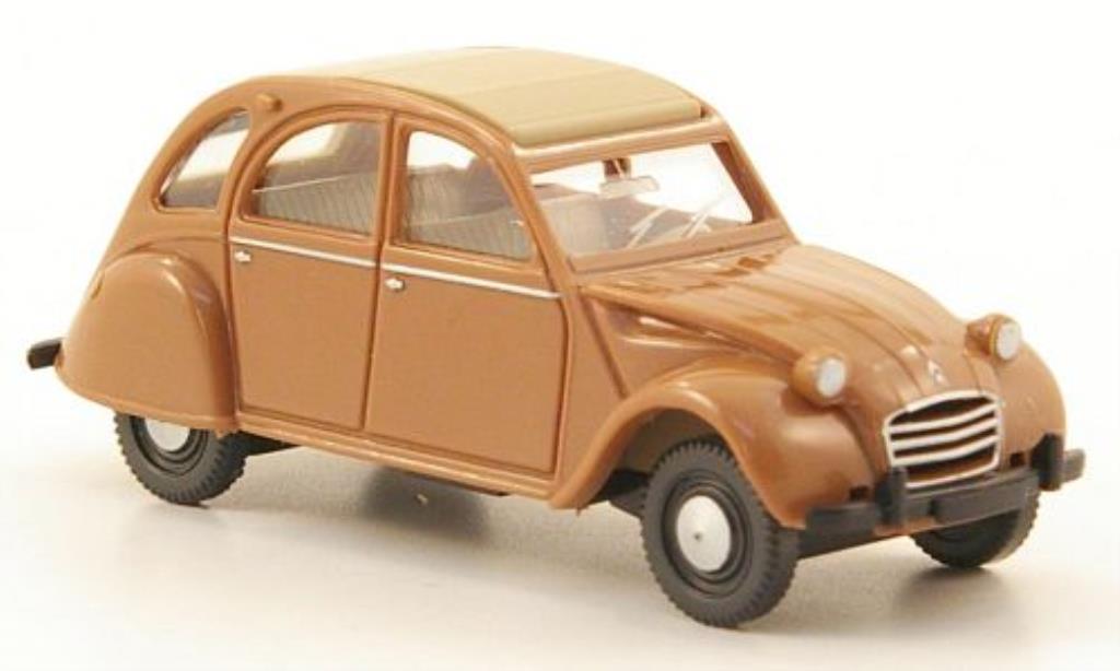 Citroen 2CV 1/87 Wiking brown/beige diecast model cars