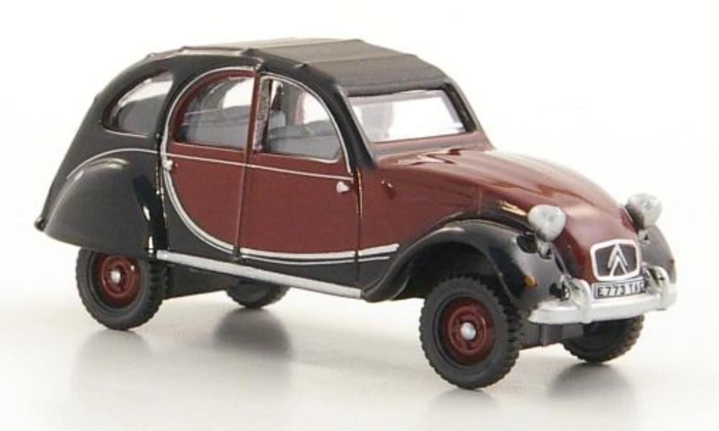 Citroen 2CV 1/76 Oxford Charleston red/black RHD 1963 diecast model cars