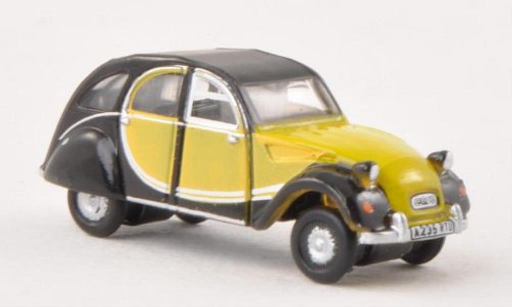 Citroen 2CV 1/148 Oxford Charleston yellow/black 1950 diecast model cars