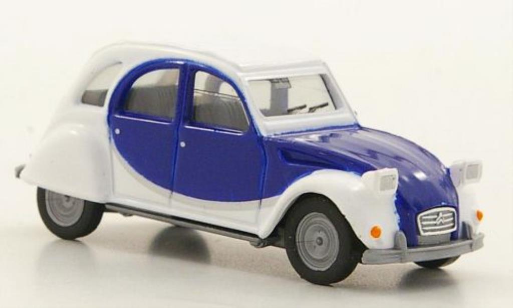 Citroen 2CV 1/87 Herpa Charleston white/blue diecast model cars