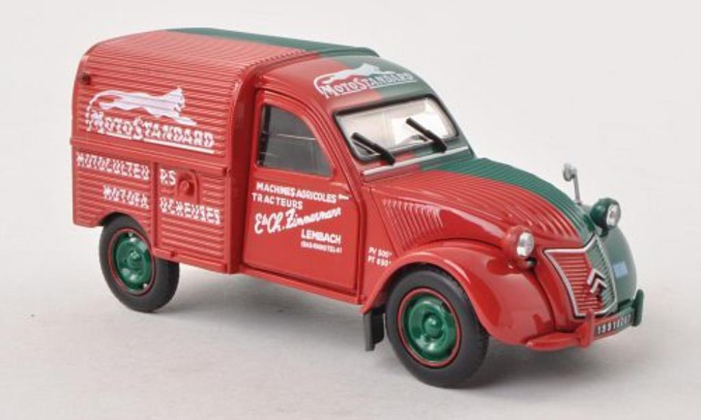 Citroen 2CV 1/32 Universal Hobbies Motostandard red/grun diecast model cars