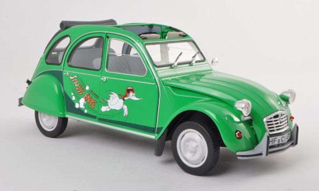 Citroen 2CV V6 1/18 Norev V6 Club Sausss Ente grun 1987 diecast model cars