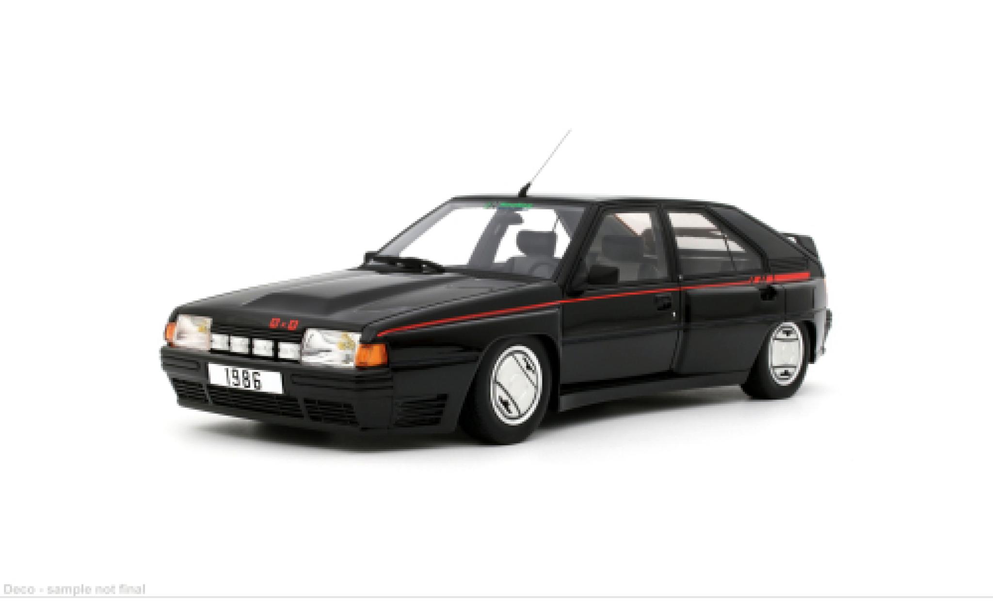 Citroen BX 1/18 Ottomobile 4TC Serie 200 black/Dekor 1985 1:18 diecast model cars