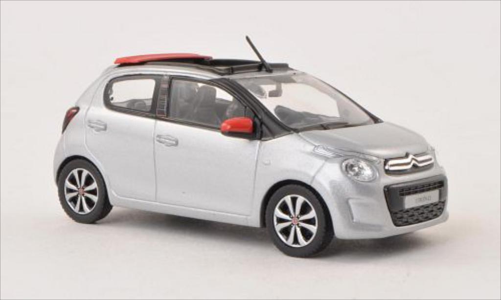 Citroen C1 1/43 Norev Airscape 5-Turer metallic grey 2014 diecast model cars