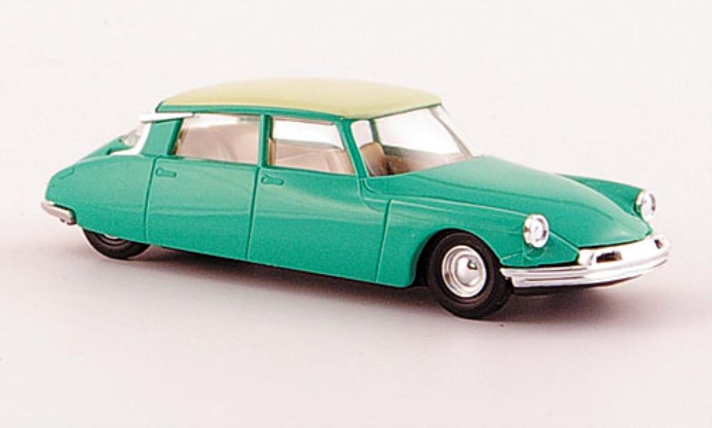 Citroen DS 19 1/87 Busch 19 grun/beige mit Pneumatiksimulation 1955 diecast model cars
