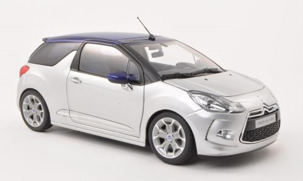 DS Automobiles DS3 1/18 Norev Convertible grey 2013 diecast model cars
