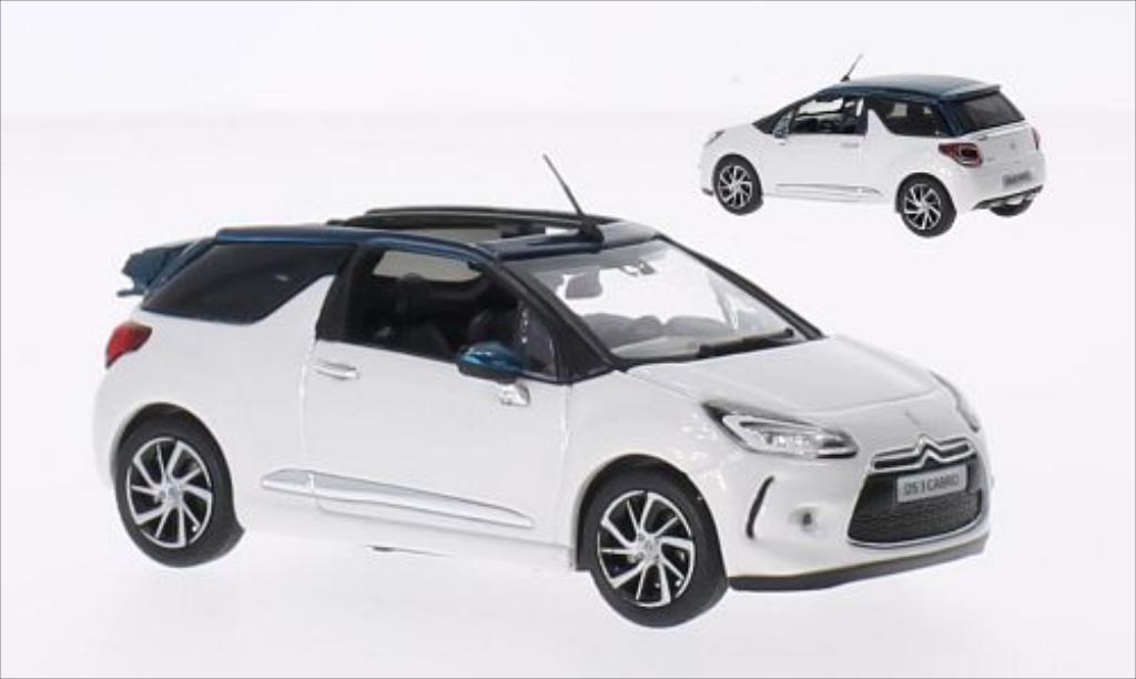 DS Automobiles DS3 1/43 Norev Convertible white/metallic grun 2015 diecast model cars