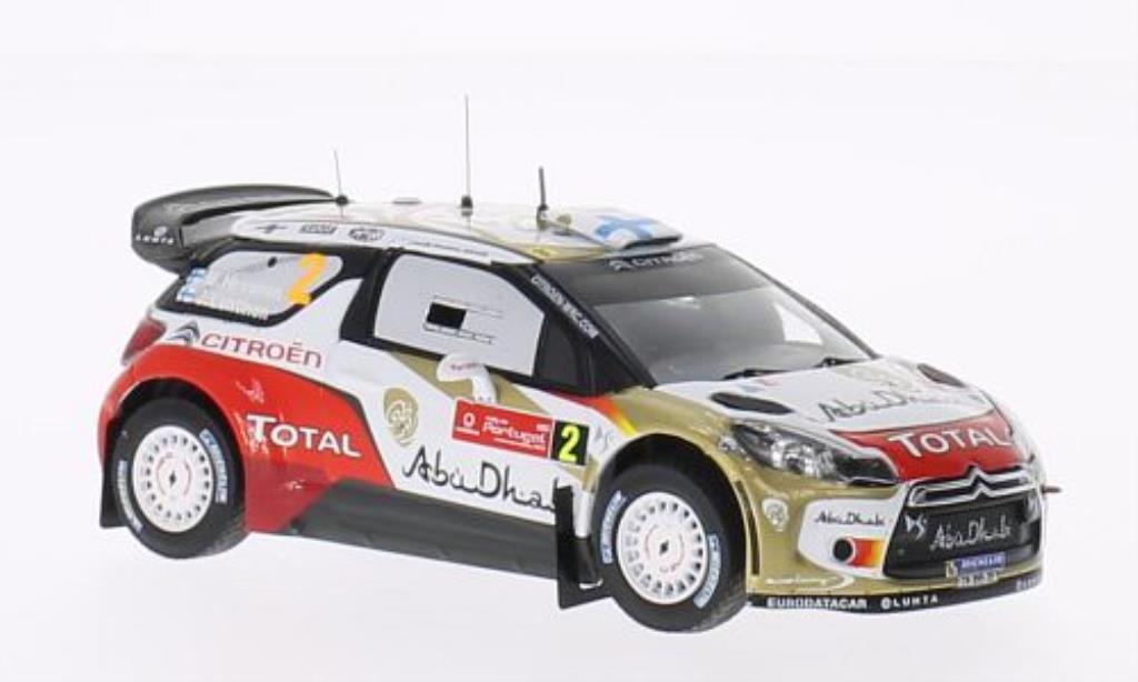 DS Automobiles DS3 1/43 IXO WRC No.2 Abu Dhabi Rally Portugal 2013 /J.Lehtinen diecast model cars