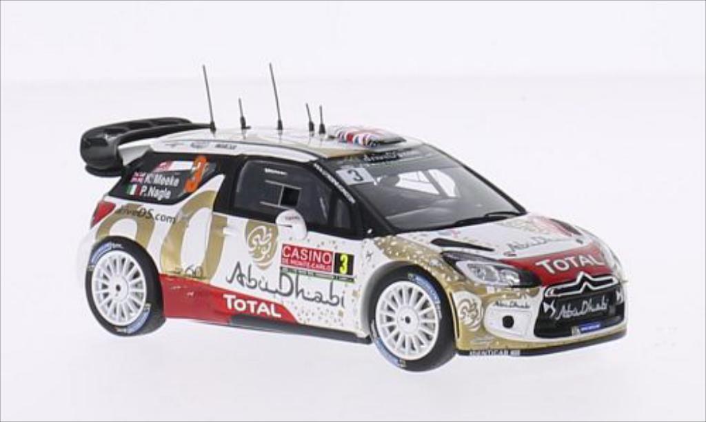 DS Automobiles DS3 1/43 Spark WRC No.3 Citroen Total Abu Dhabi WRT Total Rally Monte-Carlo 2015 /P.Nagle diecast model cars