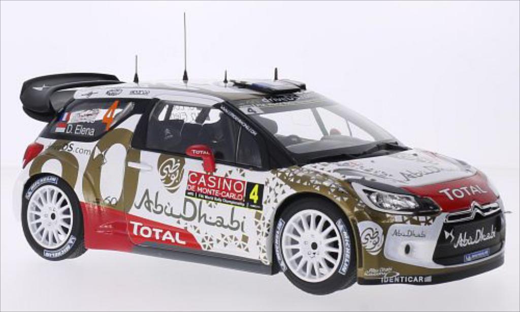 DS Automobiles DS3 1/18 Norev WRC No.4 Abu Dhabi WRC Rally Monte-Carlo 2015 /D.Elena diecast model cars