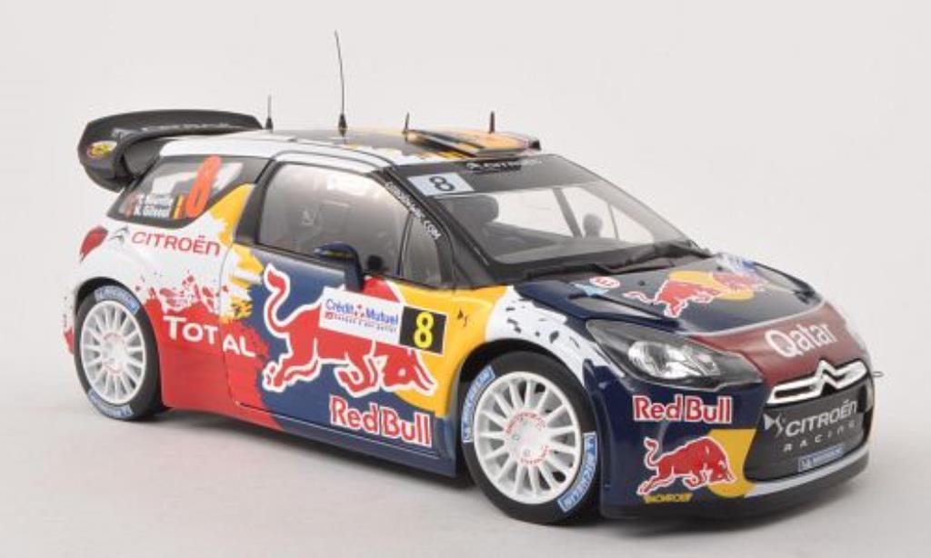 DS Automobiles DS3 1/18 Norev WRC No.8 Red Bull Rally Frankreich 2012 /N.Gilsoul diecast model cars