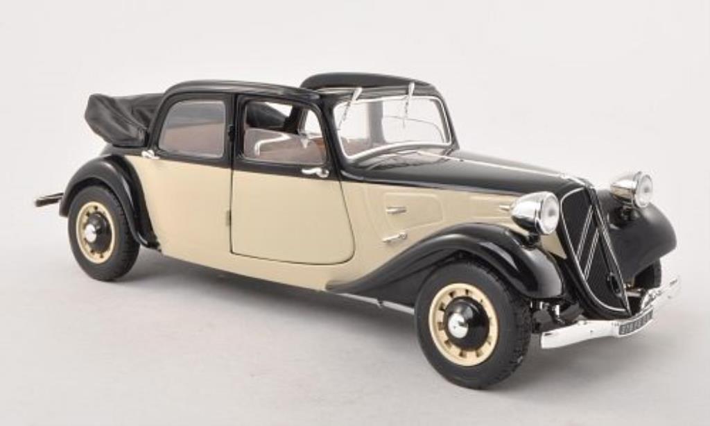 Citroen Traction 11 1/18 Solido 11 B Decouvrable black/beige 1938 diecast model cars
