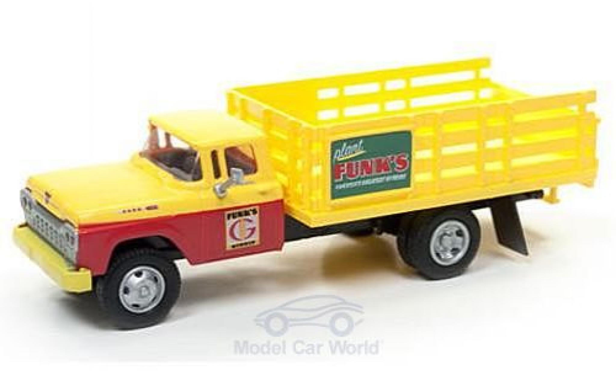 Ford Stake Bed Truck 1/87 Classic Metal Works yellow/red Funks Hybrids 1960 diecast model cars