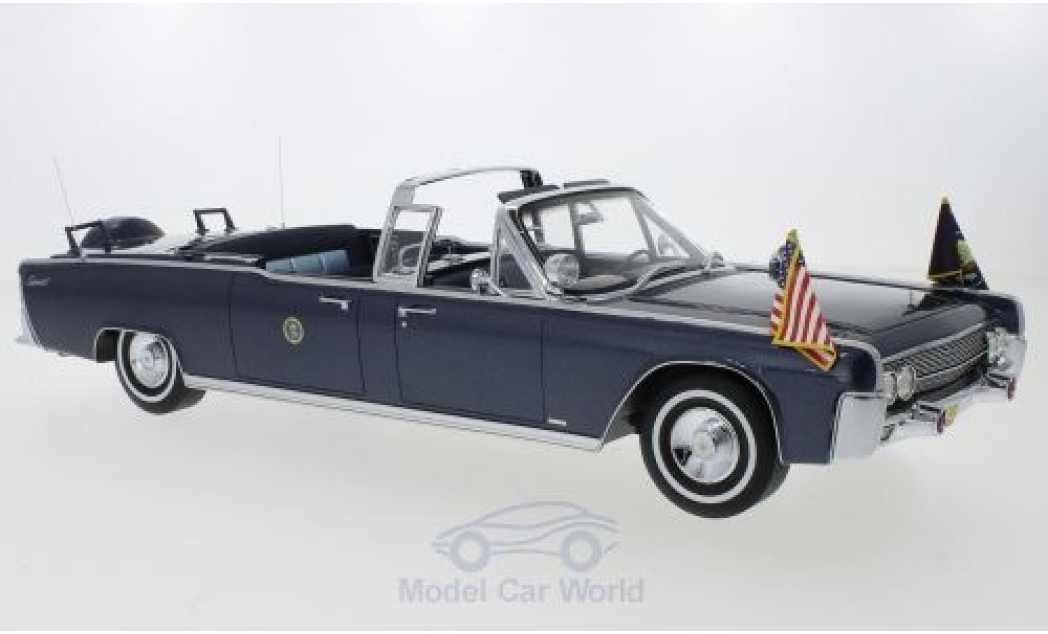 Lincoln Continental 1/18 CMF SS-100-X metallic blue John F. Kennedy 1961 diecast model cars