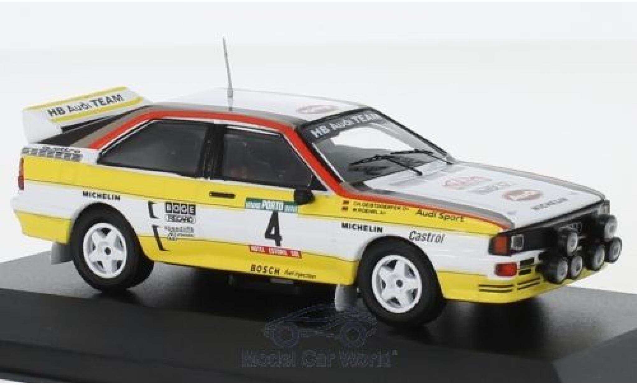 Audi Quattro 1/43 CMR quattro A2 No.4 HB Team HB Rally WM Rally Portugal 1984 mit Decals W.R&ouml;hrl/C.Geistd&ouml;rfer diecast model cars