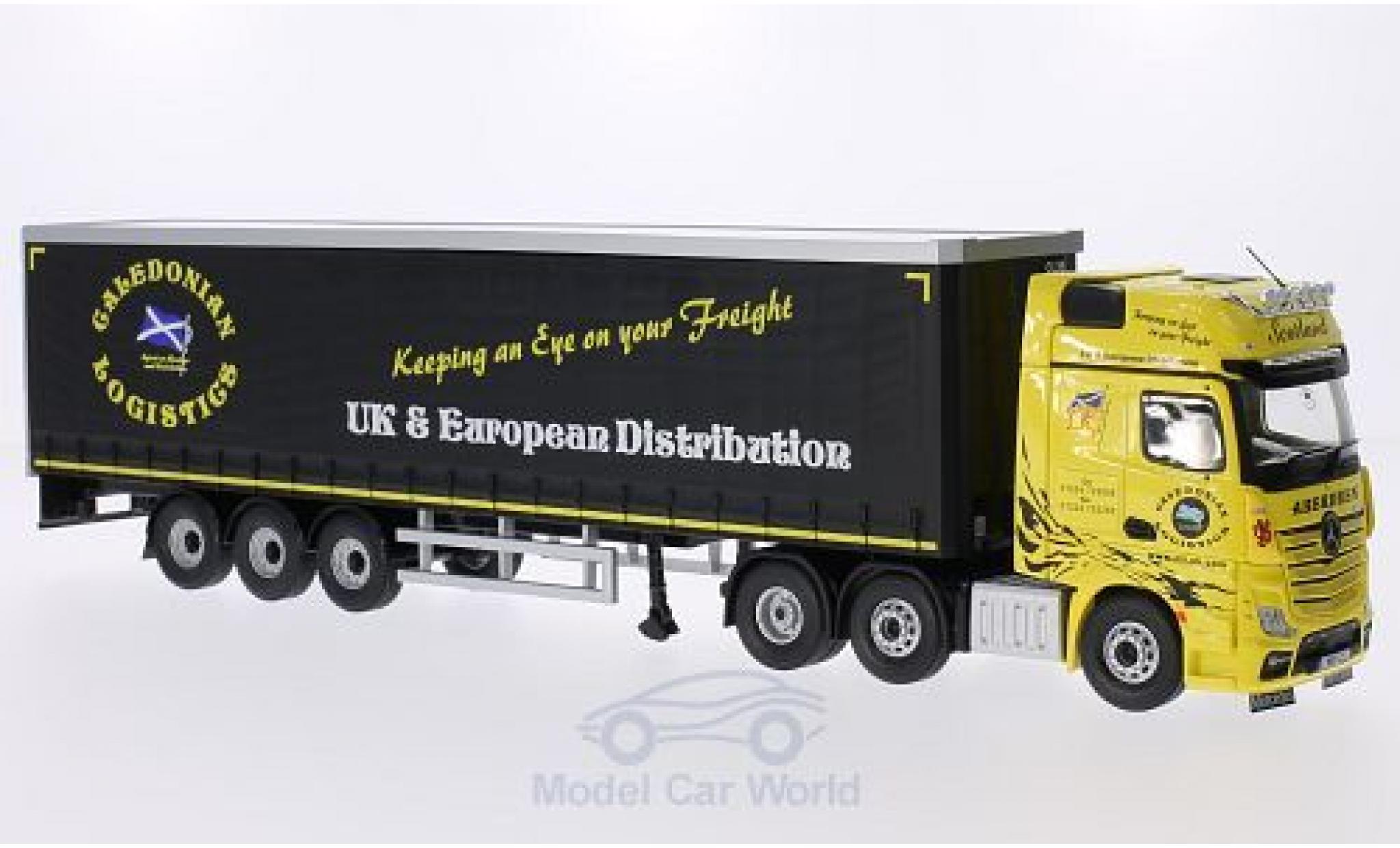Mercedes Actros 1/50 Corgi MP4 RHD Caledonian Logistics Gardinenplanen-Sattelzug ohne Vitrine diecast model cars