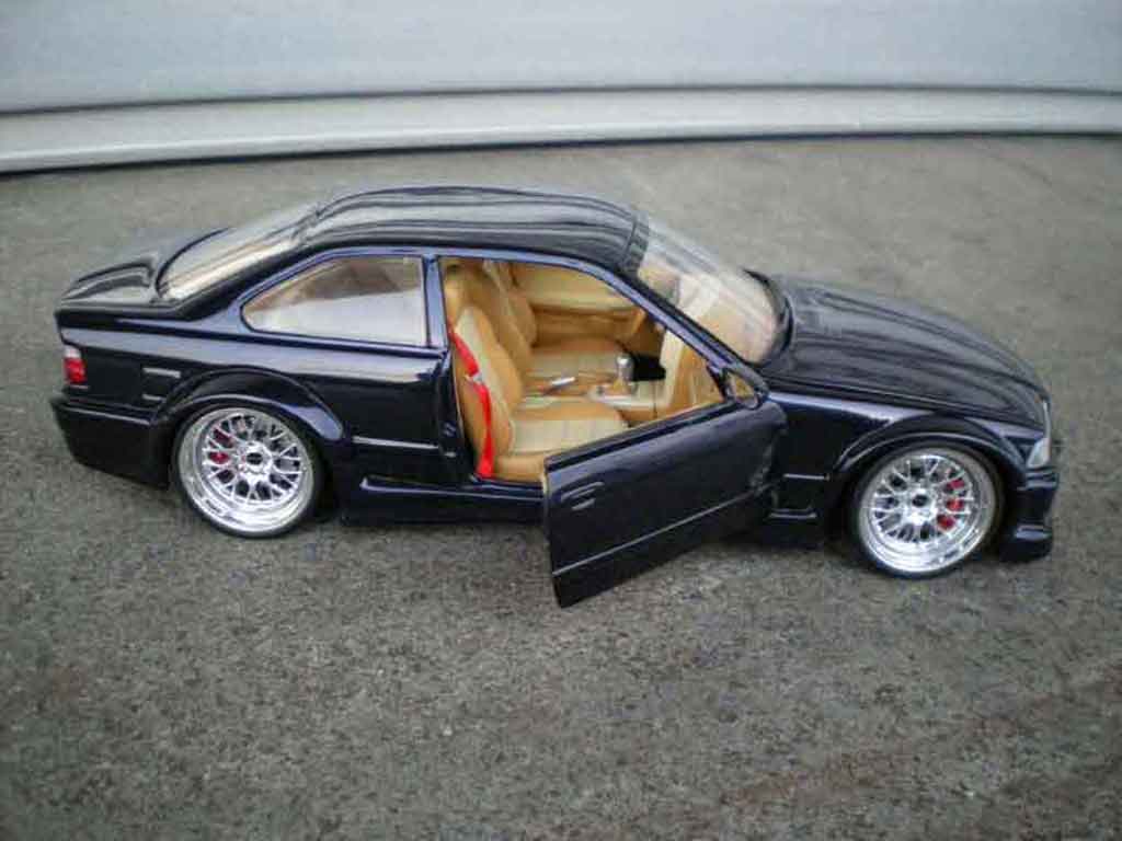 Bmw M3 coupe GTR E36 blue jantes larges 1/18 Ut Models