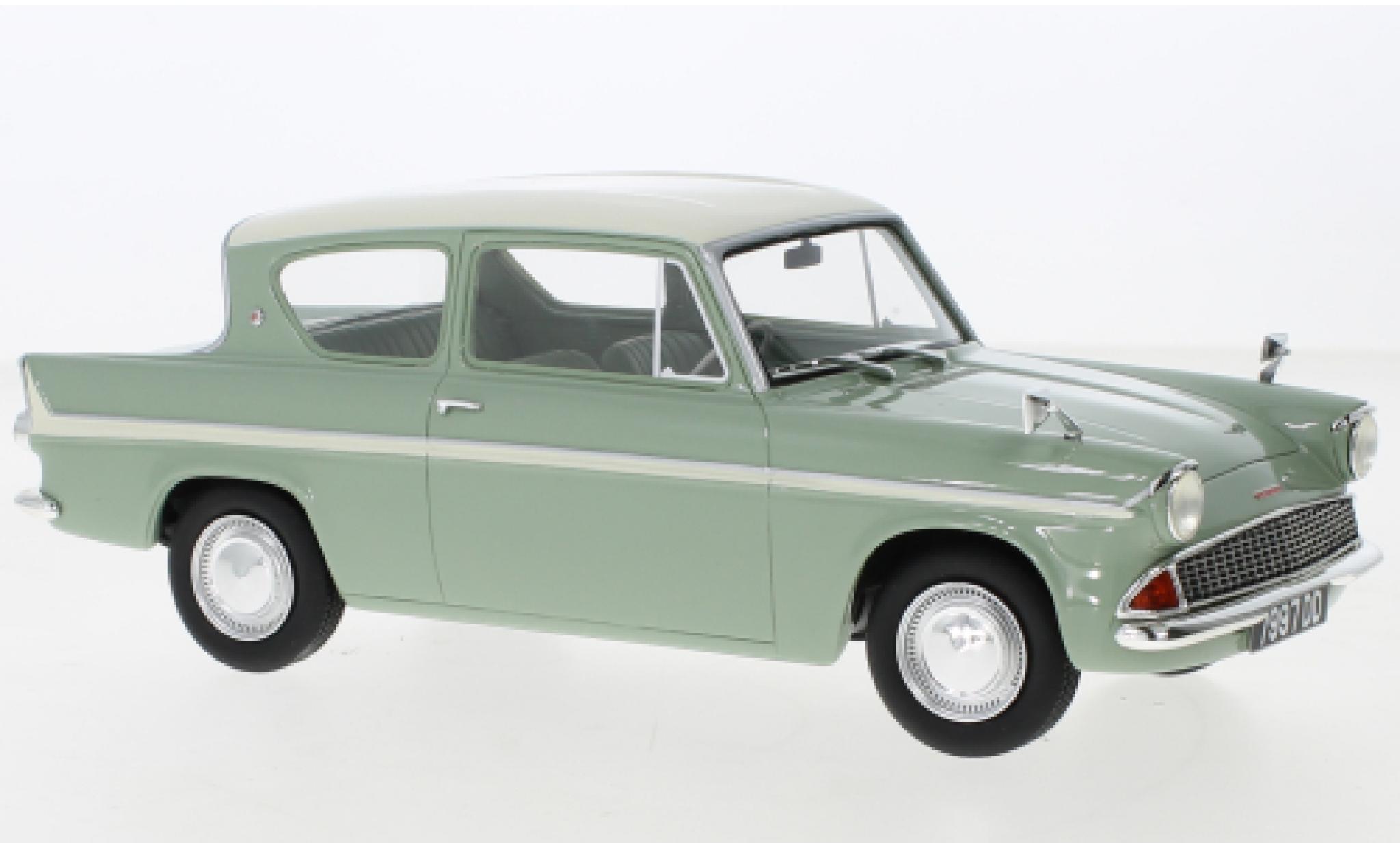 Ford Anglia 1/18 Cult Scale Models 105E green/beige RHD 1961 diecast model cars