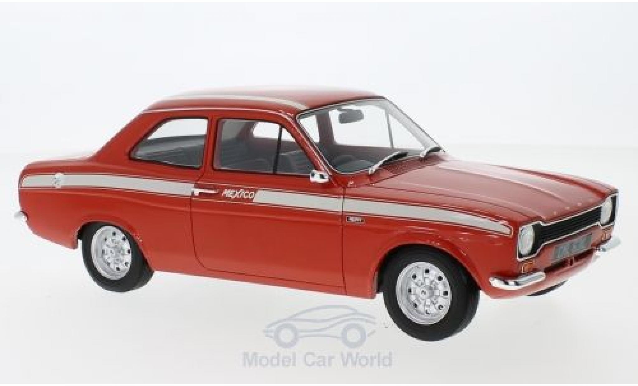 Ford Escort MKI 1/18 Cult Scale Models MKI Mexico red/white RHD 1973 diecast model cars