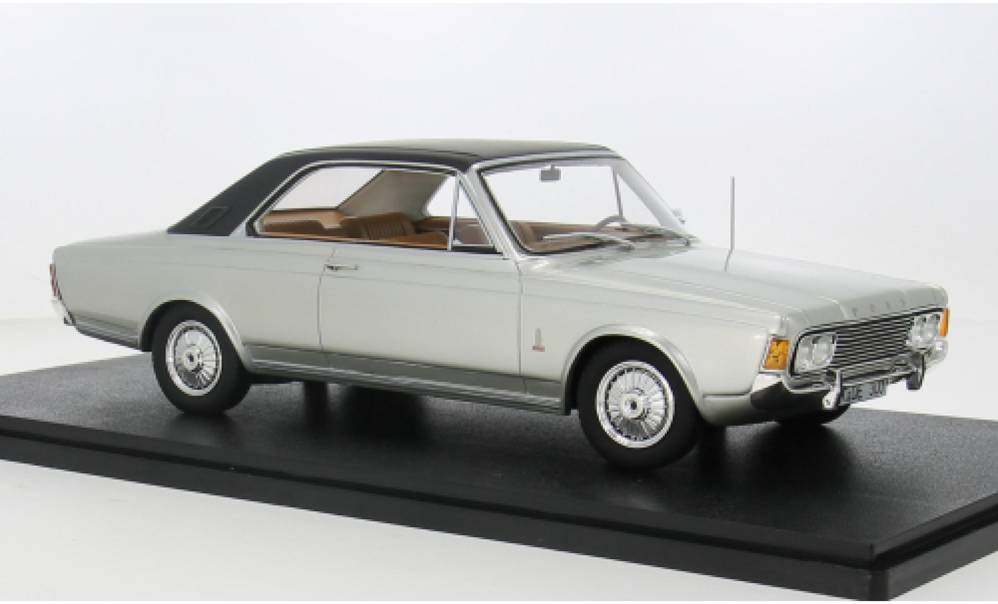 Ford Taunus 1/18 Cult Scale Models P7b 17M Coupe silver 1969 1:18 diecast model cars
