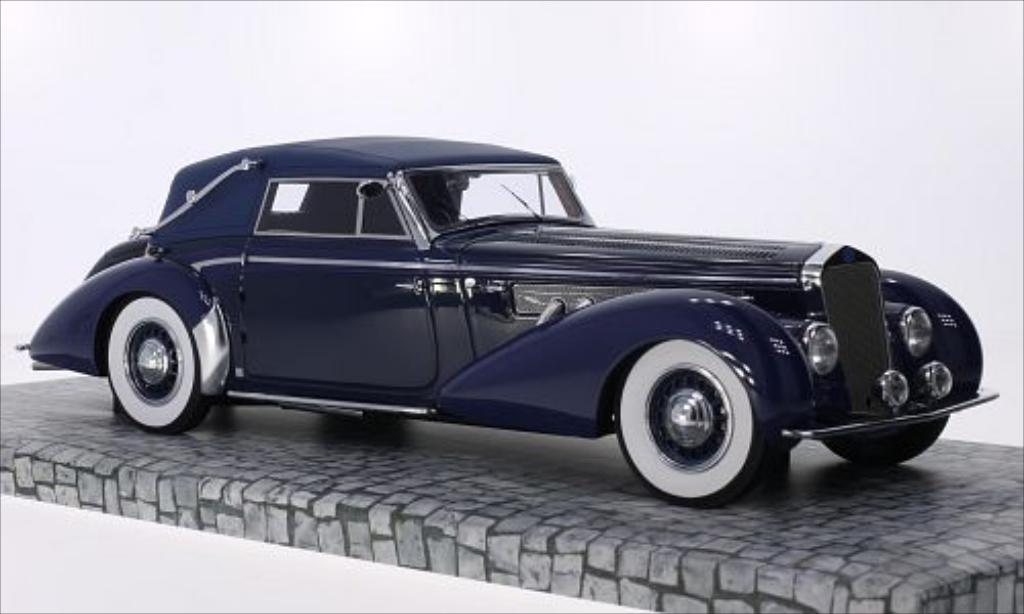 Delage D8-120 1/18 Minichamps Convertible blue/blue RHD 1939 diecast model cars