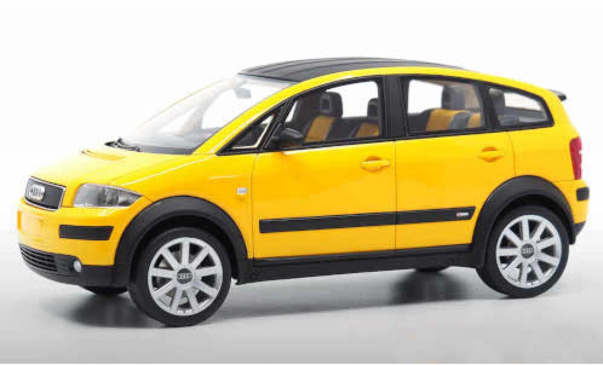 Audi A2 1/18 DNA Collectibles yellow diecast model cars
