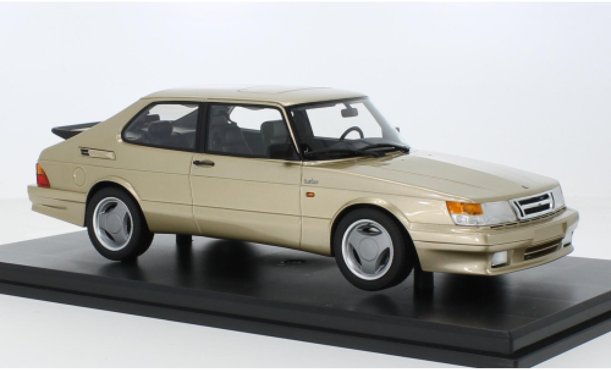 Saab 900 1/18 DNA Collectibles Turbo T16 flux d'air metallise beige 1988 diecast model cars
