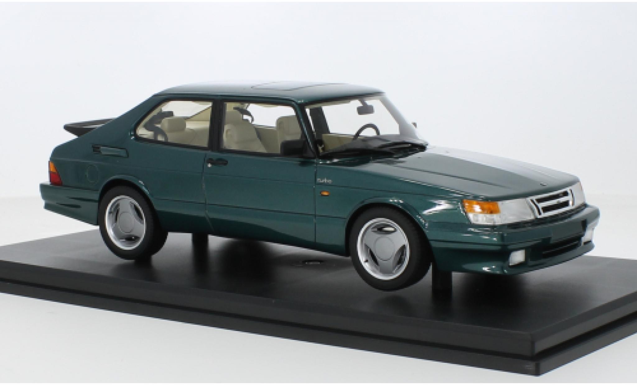 Saab 900 1/18 DNA Collectibles Turbo T16 flux d'air metallise green 1988 diecast model cars