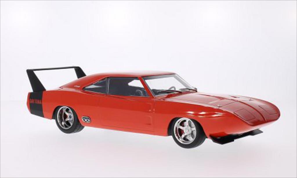 Dodge Charger Daytona 1/18 Greenlight Daytona Custom red/matt-black 1969 diecast model cars
